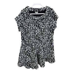 NICHE by Nilgun Derman Tunic Top Women's Sz Medium Asymmetrical Artsy Lagenlook